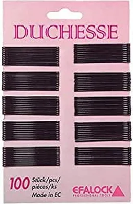 Produktbild von Efalock Duchesse Haarklemmen 7 cm braun 100 Stück