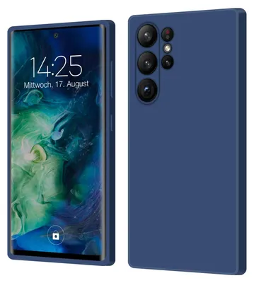 Produktbild von Hülle für Samsung Galaxy S23 Ultra Case Cover Bumper Smartphone Softgrip Schutzhülle Farbe: Blau