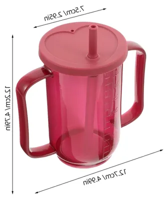 Produktbild von Auslaufsicherer Trinkbecher mit Griff und Strohhalm für ältere und behinderte Erwachsene, 2 Stück