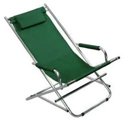 Productafbeelding van Aluminium ligstoel, groen - cm.54x97x77h.
