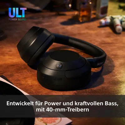 Produktbild von Sony WHULT900NB, Verkabelt & Kabellos, 5 - 20000 Hz, Anrufe/Musik, 255 g, Kopfhörer, Schwarz