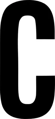 Produktbild von Klebebuchstabe "C" schwarz 100 mm