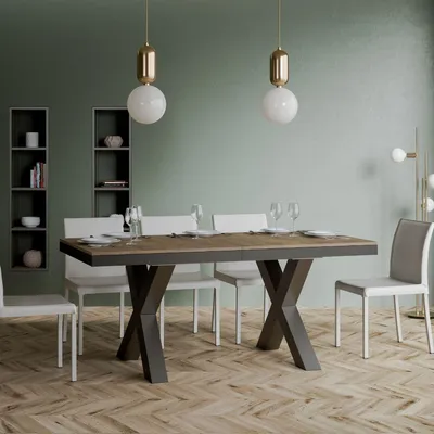 Produktbild von ITAMOBY - Ausziehtisch 180/284x90 cm Traffic Evolution Nussbaum Gestell und Füße Anthrazit