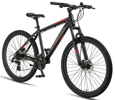 Produktbild von Mountainbike Diamond Plus 27.5 Zoll Schwarz/Rot mit 24-Gang Shimano Schaltung und hydraulischen Scheibenbremsen