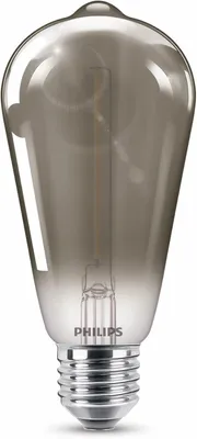 Produktbild von Philips Filament-Lampe Rauchglas 11W ST64 E27, 2,3 W, 11 W, E27, 100 lm, 15000 h, Flame