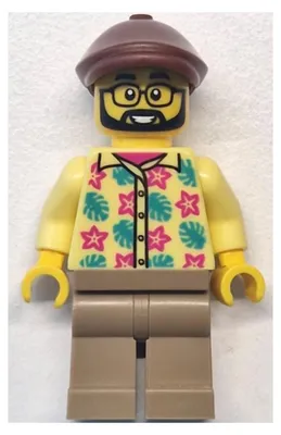 Immagine prodotto di Minifigura LEGO: Passeggero dell'autobus, uomo, con camicia giallo brillante (codice cty1772)