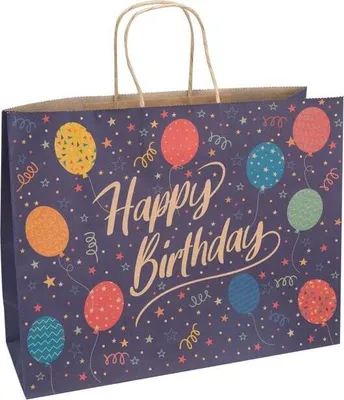 Produktbild von Geschenktasche - Happy Birthday - Ballons - Größe M