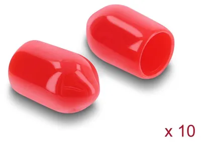 Produktbild von DeLOCK Staubschutz für SMA Buchse 10 Stück Silikon rot, Rot, Silikon, 7,7 mm, 12,7 mm, 10 Stück(e), Polybag