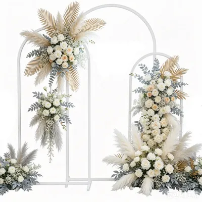 Immagine prodotto di Set di 3 archi matrimonio in metallo – arco decorativo per fiori e palloncini, per matrimoni, feste ed eventi