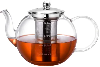 Productafbeelding van Theepot van glas, 1200 ml, met zeefopzetstuk, hittebestendig