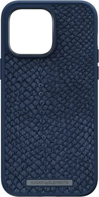 Zdjęcie produktu dla NJORD, skórzane etui Apple iPhone 14 Pro Max MagSafe Salmon, niebieskie