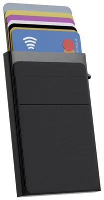 Productafbeelding van Nuvance Pasjeshouder Uitschuifbaar - RFID Bescherming - Pasjeshouders voor Mannen en Vrouwen - Kaarthouder Pasjes - Creditcardhouder - Zwart