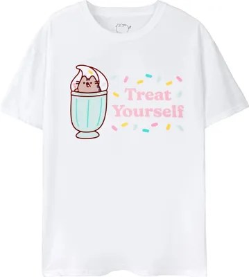 Obrázek produktu pro Pusheen - Dámské tričko "Treat Yourself" NS7795 (XXL) (Bílá)