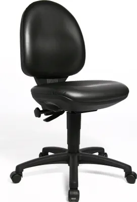 Produktbild von TOPSTAR Arbeitsstuhl TEC 50 Sitz Kunstleder schwarz Sitzhöhe 440-570 mm, mit Rollen