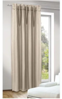 Produktbild von Fertigschal verdeckte Schlaufen Jolie - Dim-Out - Größe (HxB): 245x135cm Farbe: Beige