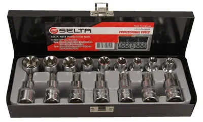 Obrázek produktu pro Sada Nástrčných Hlavic A Klíčů Torx, 1/2, 16 Cz, E 10-24, T 30-70