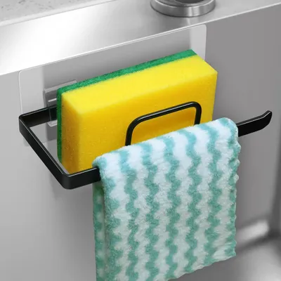 Immagine prodotto di Portasponda per lavello da cucina 2-in-1, salvaspazio e facile da installare