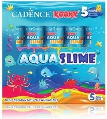 Produktbild von Cadence Knete Aquaslime Meerestiere Set 5 x 90ml kreatives Spielzeug