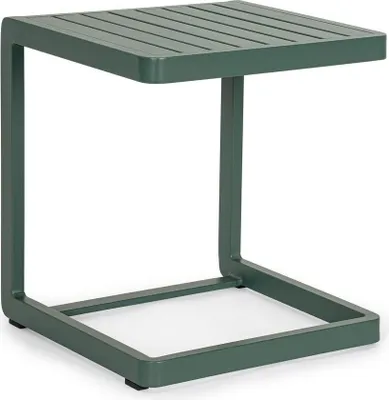 2er Set Beistelltische Konnor 40 x 40 x 45 cm Aluminium Grün_Natur24
