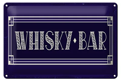 Produktbild von Blechschild 30x20cm Whisky Bar