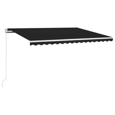 Produktbild von Markise Manuell Einziehbar mit LED 450x350 cm Anthrazit