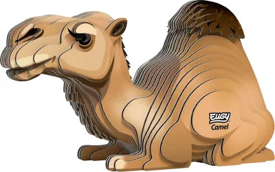 Produktbild von Eugy 3D Puzzle Kamel - Tierpuzzle Bastelset aus Karton