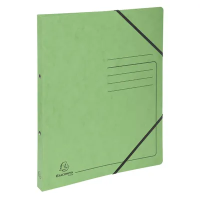 Immagine prodotto di 10 raccoglitori ad anelli Exacompta 542563E, formato A4, con 2 anelli, diametro degli anelli 25 mm, elastico di chiusura, colore verde chiaro