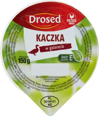 Zdjęcie produktu dla Kaczka w galarecie bez E 150 g Drosed