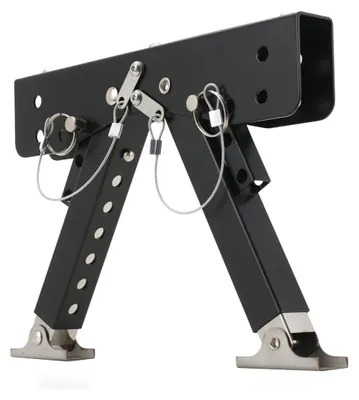 Produktbild von Wohnmobil Trittstufe - Klappbare Stufenplatte - Höhenverstellbar 7–29 cm - Tragkraft 150 kg - Tragbar kompakt - Schwarz