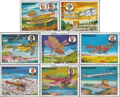 Produktbild von Briefmarken Paraguay 1977 Mi 2929-2936 (kompl.Ausg.) gestempelt Geschichte der Luftfahrt