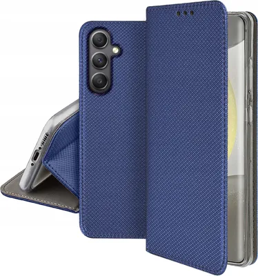 Produktbild von Hülle für Samsung Galaxy S24 FE, SMART MAGNET-Hülle, Portemonnaie-Funktion + Schutzglas 9H