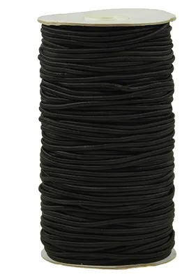 Produktbild von 100m Spule starke Gummikordel Gummischnur 3mm, Farbauswahl, Farbe:schwarz