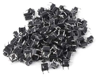 Obrázek produktu pro 100 kusů momentálních taktilních tlačítkových spínačů Mini Micro Tact příslušenství 6 x 5 mm