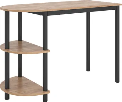 Produktbild von Küchentisch Vicco Freetown Goldkraft Eiche/Schwarz 110 x 50 cm mit offene Ablagen, Model 49539