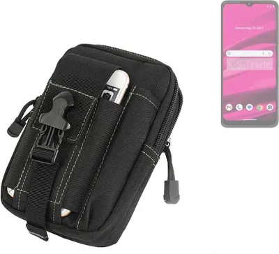 Produktbild von K-S-Trade Gürtel Tasche kompatibel mit Telekom T Phone 2023 Gürteltasche Holster Schutz Hülle Handy Hülle Smartphone outdoor Handy-Hülle schwarz