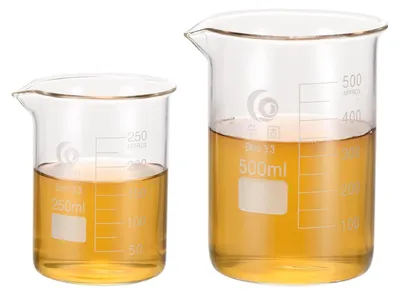 2er Set Messbecher 250/500 ml, Borosilikatglas, niedrige Form