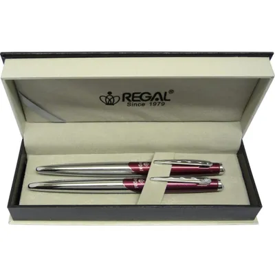 Image de Stylo à bille + roller Regal Themis rouge - 25027RB