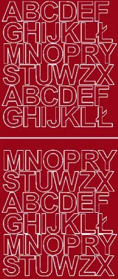 Obrázok produktu pre Samolepiace písmenkové nálepky, 3,5 cm, tmavočervené, matné