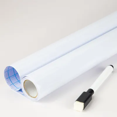 Productafbeelding van Zelfklevende, witte whiteboardfolie, 120x250 cm, geschikt voor school en kantoor
