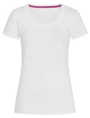 Produktbild von Stedman Damen T-Shirt Claire mit Rundhalsausschnitt LT832 (S) (Weiß)