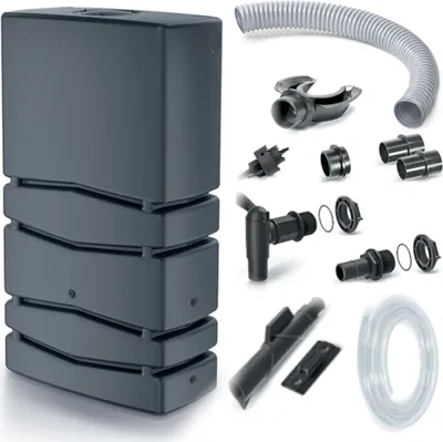 Produktbild von Set aus Aqua Tower 350L Regenwassertank + Anschluss-Set für Regenwassertanks Icanset 1 + Icanset 5