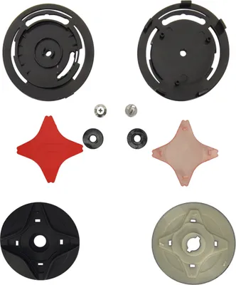 Produktbild von Schutzschild-Befestigungssatz Matt Schwarz Rot für Jet-Helm CGM 169 ILLI