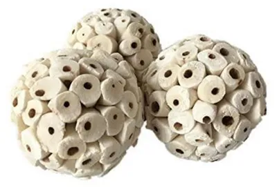 Image de Jouets pour oiseaux : balles Sola, jouets à mâcher pour perroquets, perruches, pinsons, aras, 6 cm, lot de 3