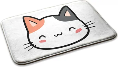 Produktbild von Kinderteppich Schlafzimmer Modern - 75 cm x 45 cm - Cartoon Katze