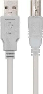 Zdjęcie produktu dla Nanocable 10.01.0102, 1 m, USB A, USB B, USB 2.0, Męska/Męska, Beżowy