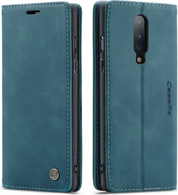 Produktbild von OnePlus 8 Hülle, LaimTop Retro Kunstledertasche TPU Innere, Kartenfächer, Magnetverschluss, Klapphülle mit Standfunktion Schutzhülle für OnePlus 8 Blau