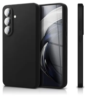 Produktbild von NALIA Silikonhülle für Samsung Galaxy S26 – Kameraschutz & Innenfutter – Soft-Touch Case – Marke aus Berlin – Graphit Schwarz