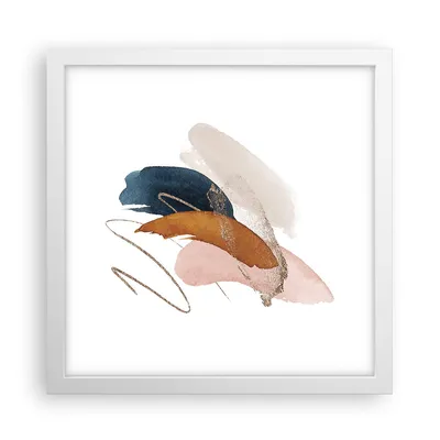 Produktbild von Gerahmtes Poster - Weißer Rahmen - Die Farben Abstraktion Stück - 30x30 cm - Wand Bild - Wanddeko - Wandbilder - Kunstposter - Wandposter - Bilderrahmen - Bilder - Kunstdruck - P2WAC30x30-5100