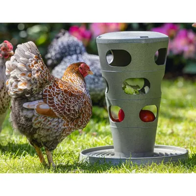 Produktbild von Beeztees Hühner-Futterturm 30x30x36 cm Grau