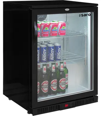 Productafbeelding van Saro BC 138, Koelkast met barachterkant, Vrijstaand, Zwart, Rechtsdraaiend, 128 liter